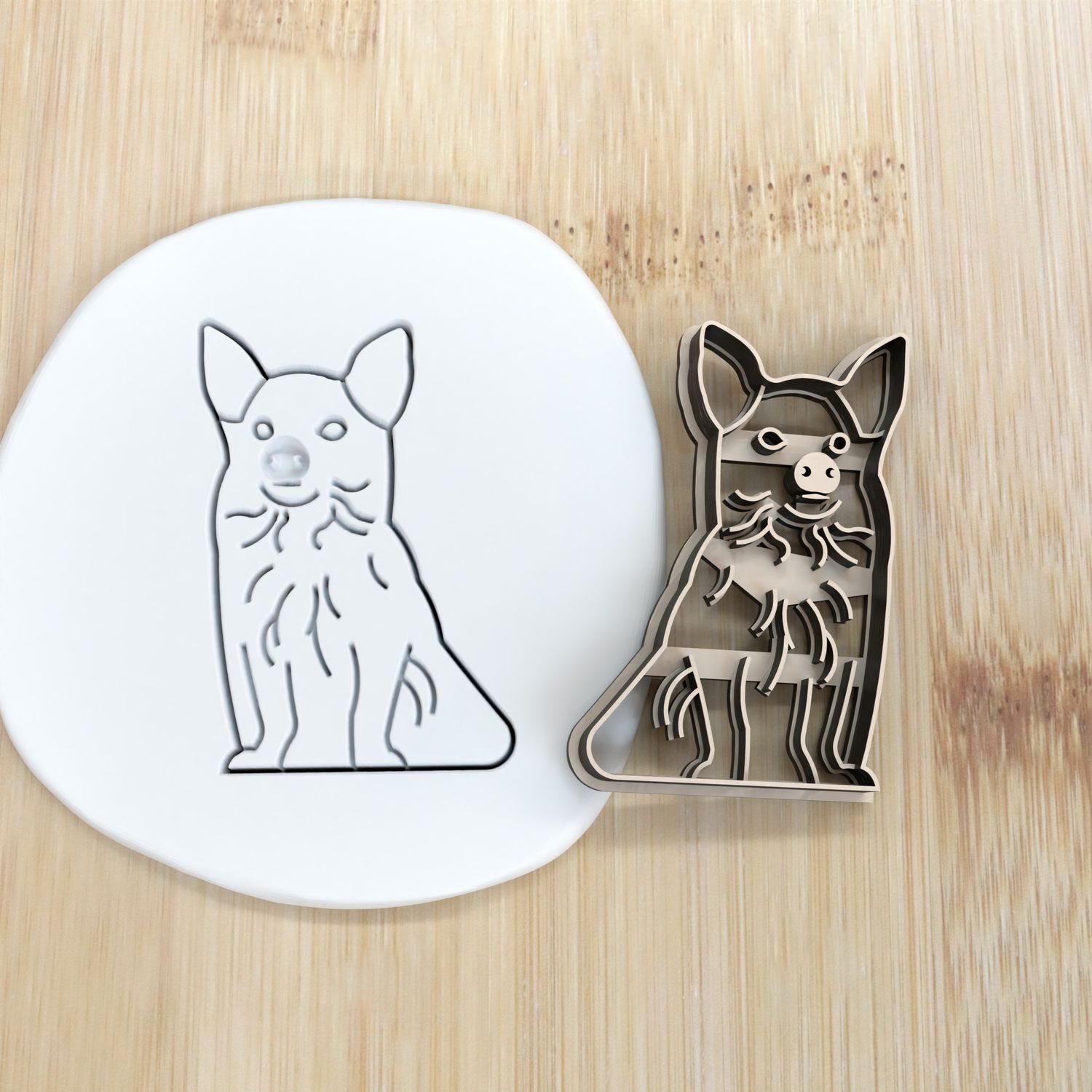 Hund Keksstempel/Ausstechform Schweinehund ca.8cm