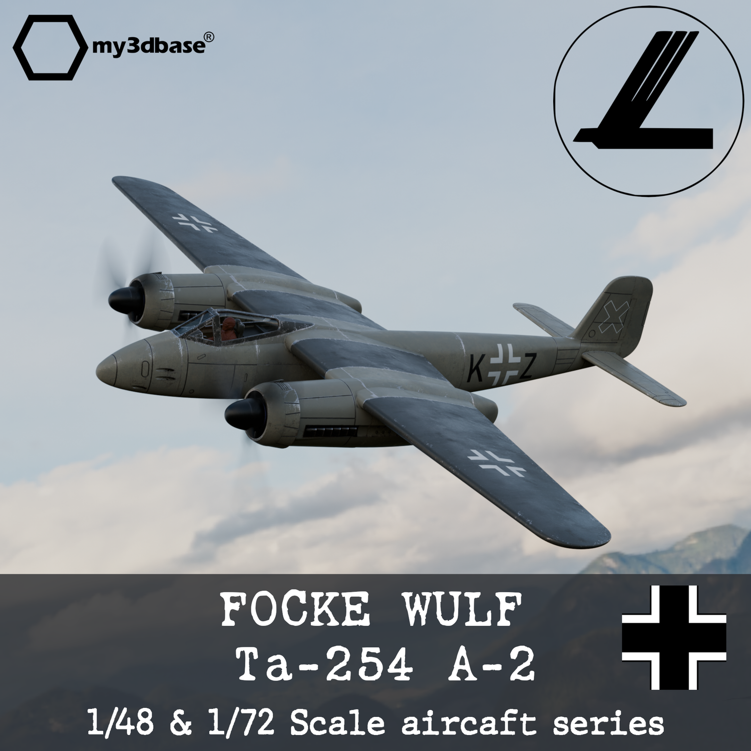 Focke Wulf Ta 254 A-2  1:48 oder 1:72 Bausatz - model kit 3d printed