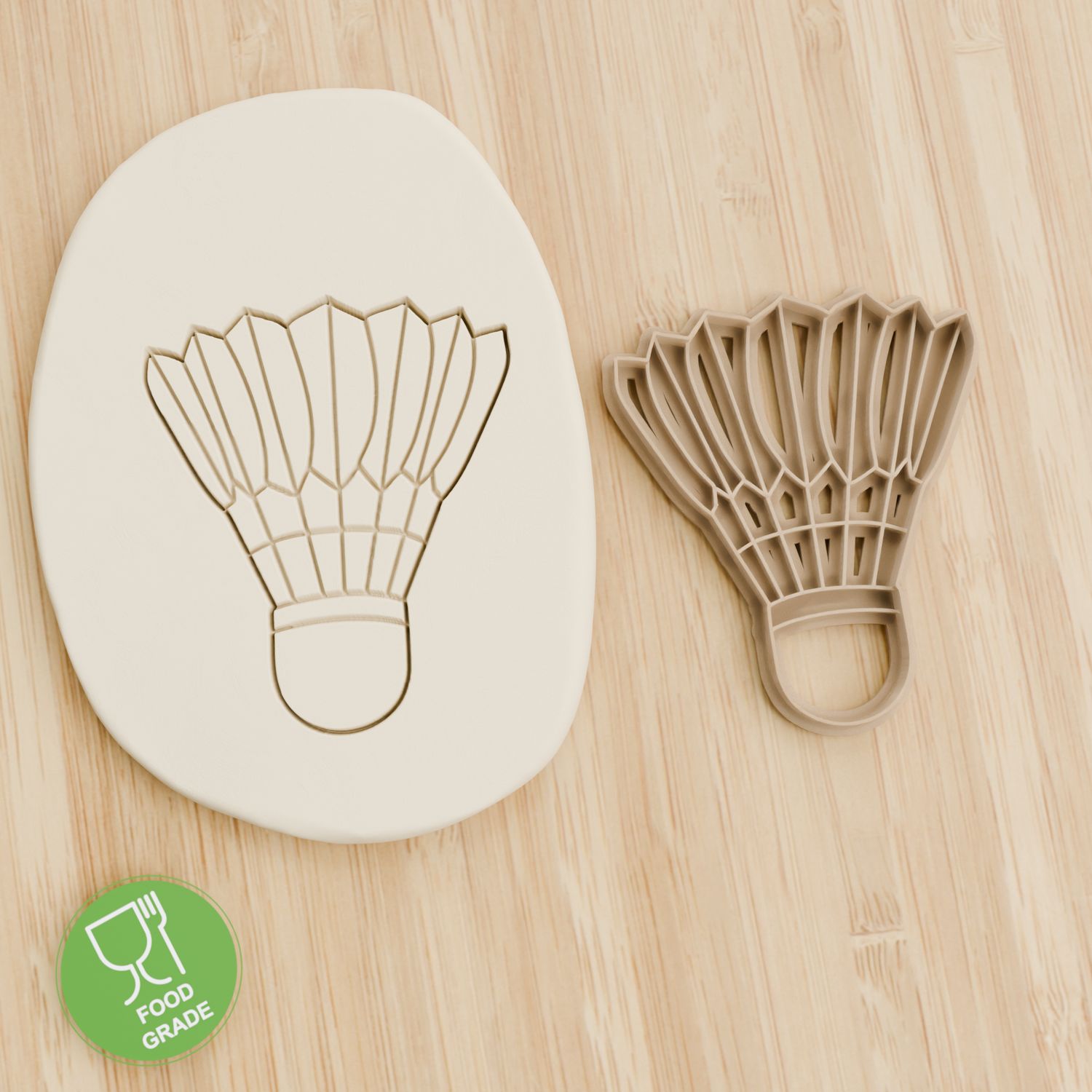 Keksstempel/Ausstechform Badminton1  Federball ca.8cm