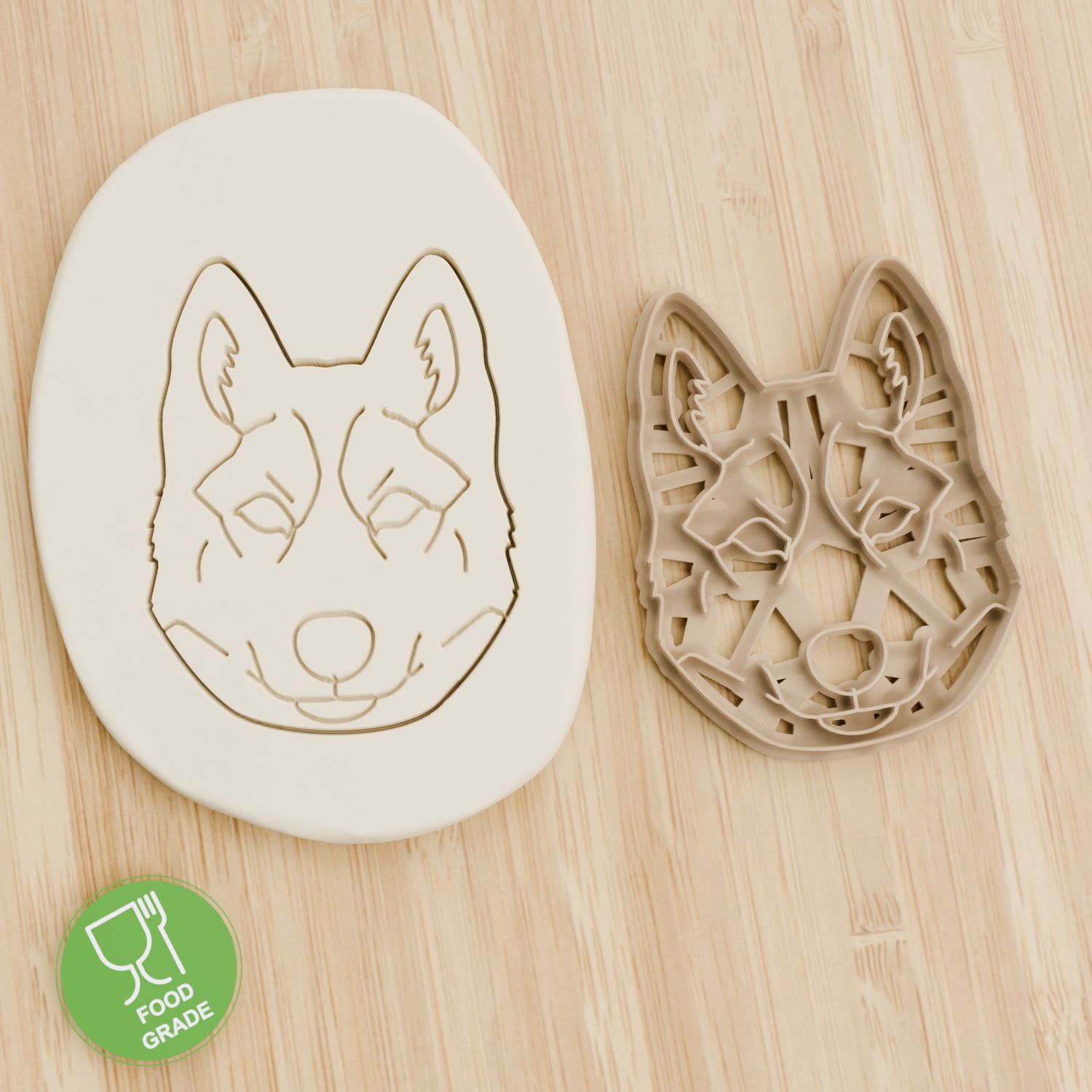 Hund Keksstempel/Ausstechform Husky ca.8cm