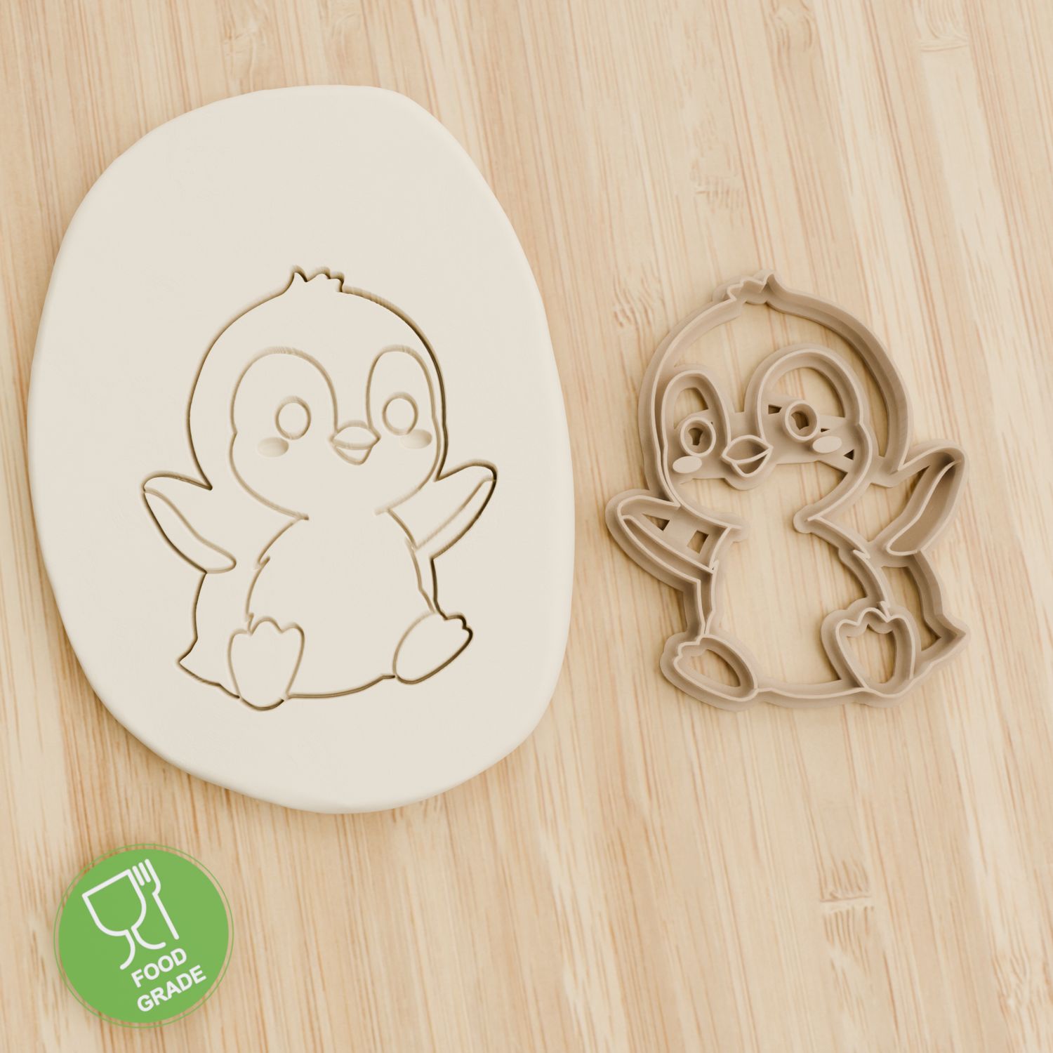 Keksstempel/Ausstechform Fröhlicher Pinguin ca.8cm