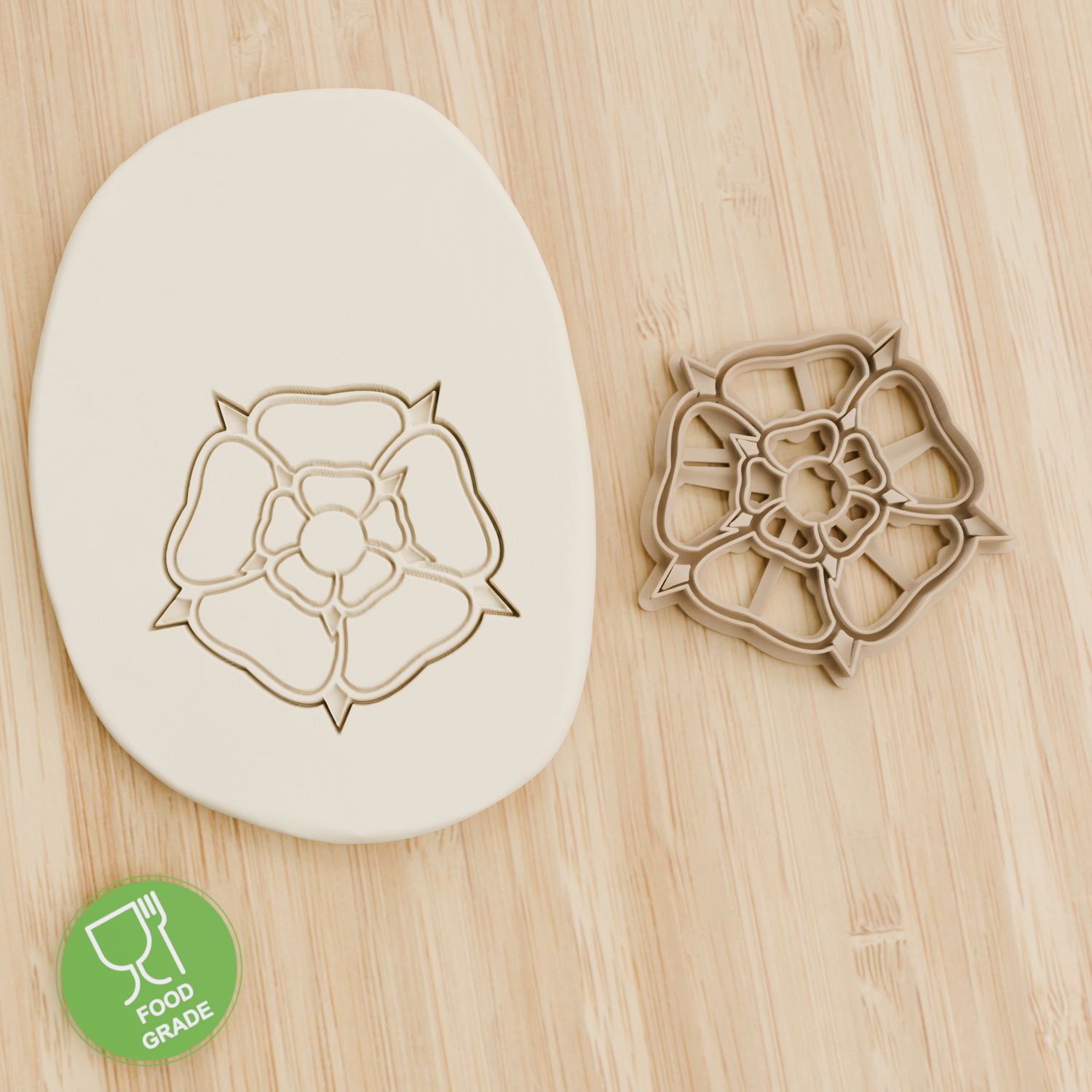 Keksstempel/Ausstechform Blumen Heraldische Rose ca.8cm Keksstempel/Ausstechform Blumen Heraldische Rose ca.8cm