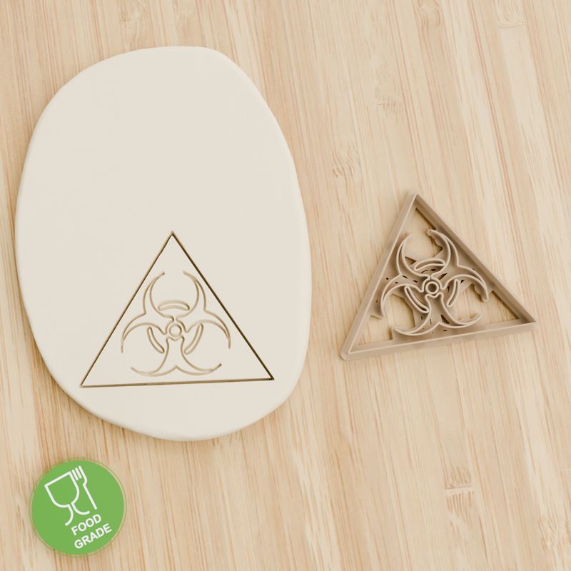 Biohazard Symbol Keksausstecher Plätzchen und Fondant ca.8cm Biohazard Symbol Keksausstecher Plätzchen und Fondant ca.8cm