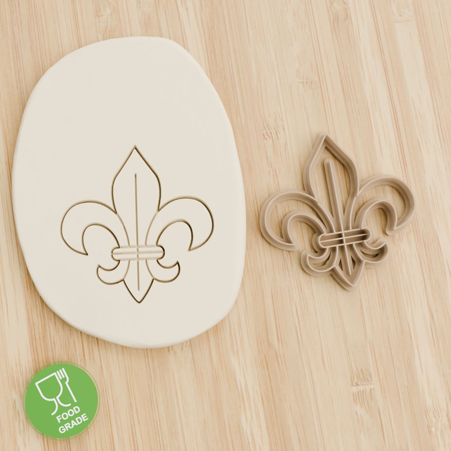 Keksstempel/Ausstechform Blumen Heraldische Lilie ca.8cm Keksstempel/Ausstechform Blumen Heraldische Lilie ca.8cm