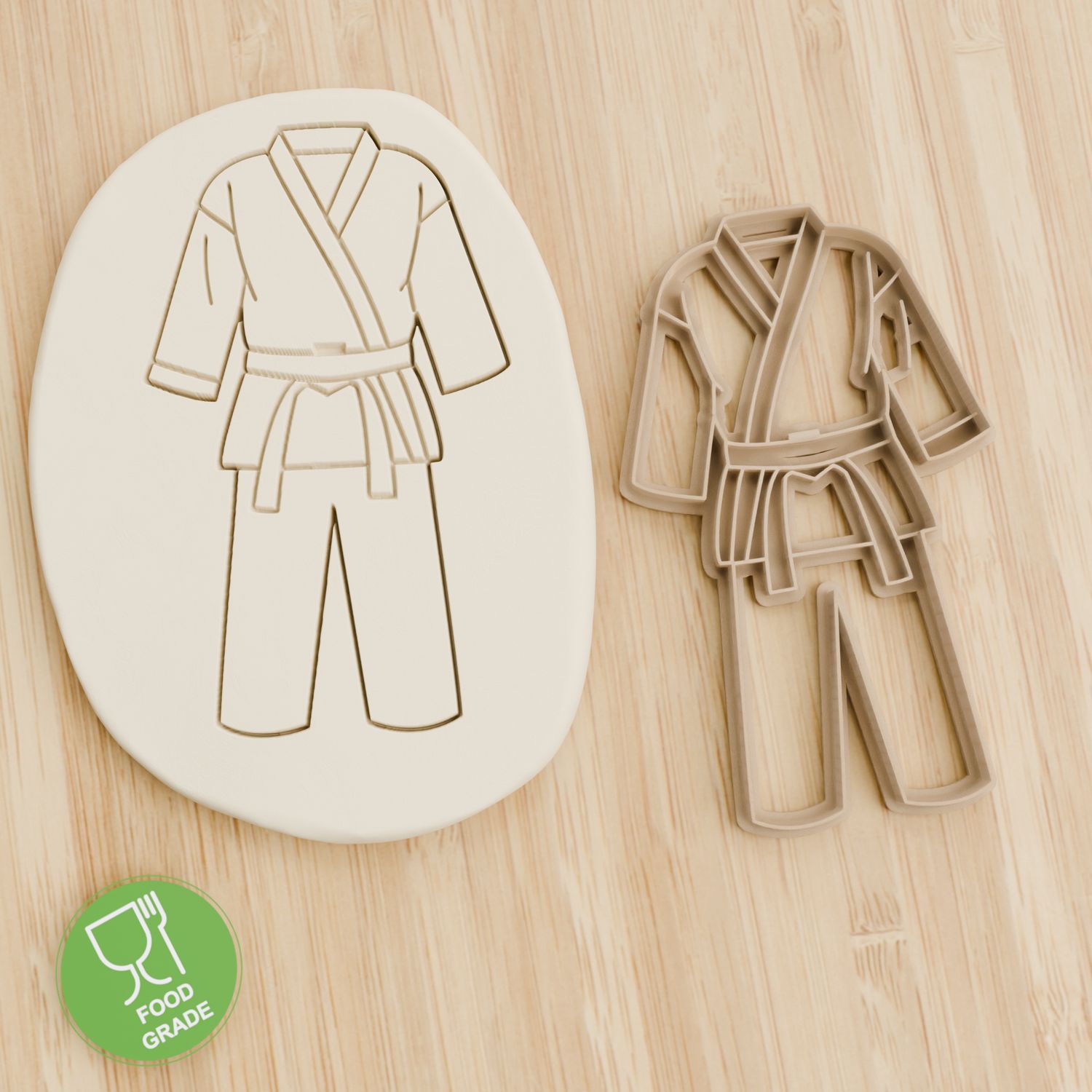 Keksstempel/Ausstechform Karateanzug ca.8cm Keksstempel/Ausstechform Karateanzug ca.8cm
