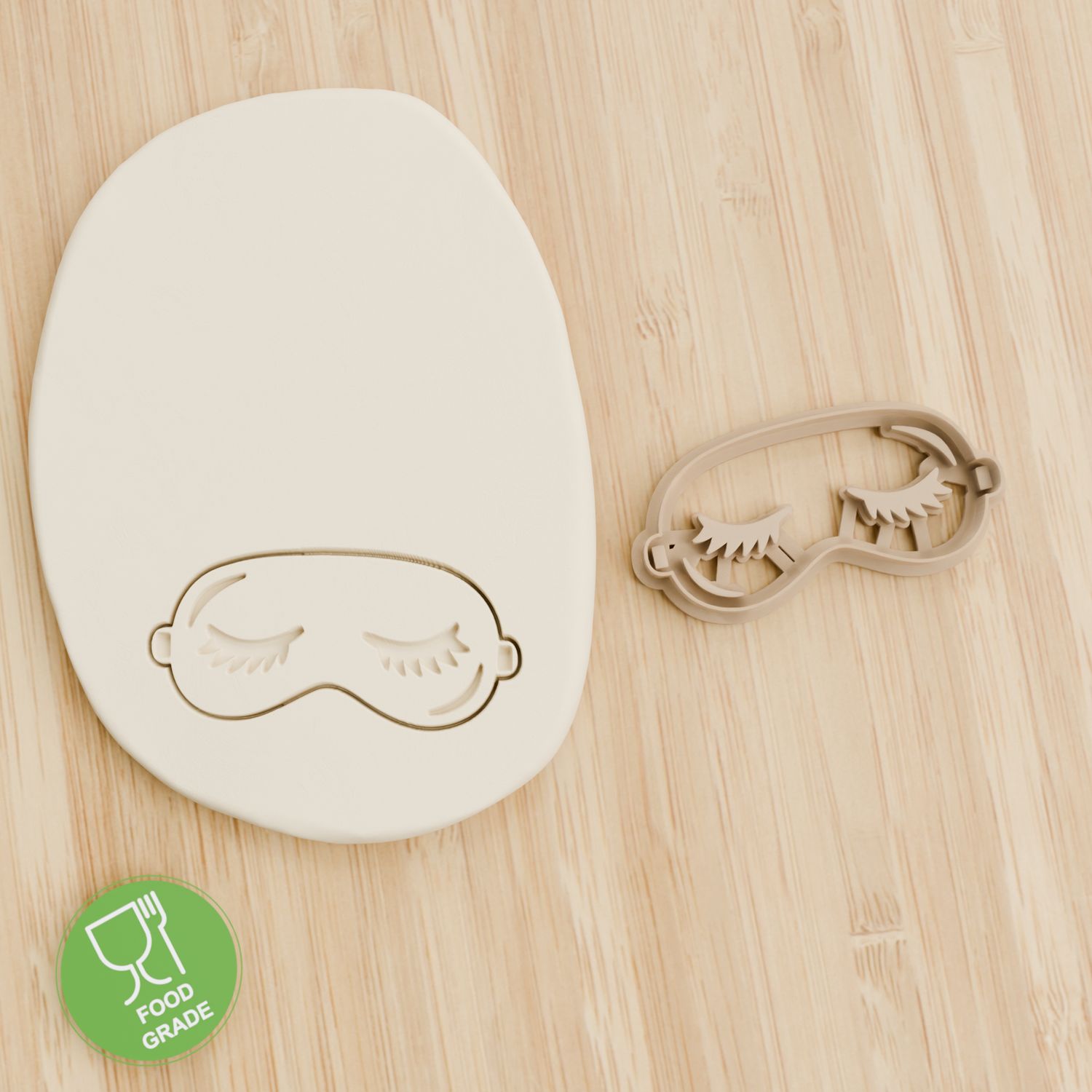 Schlafende Augenmaske Keksstempel/Ausstechform ca.8cm Schlafende Augenmaske Keksstempel/Ausstechform ca.8cm