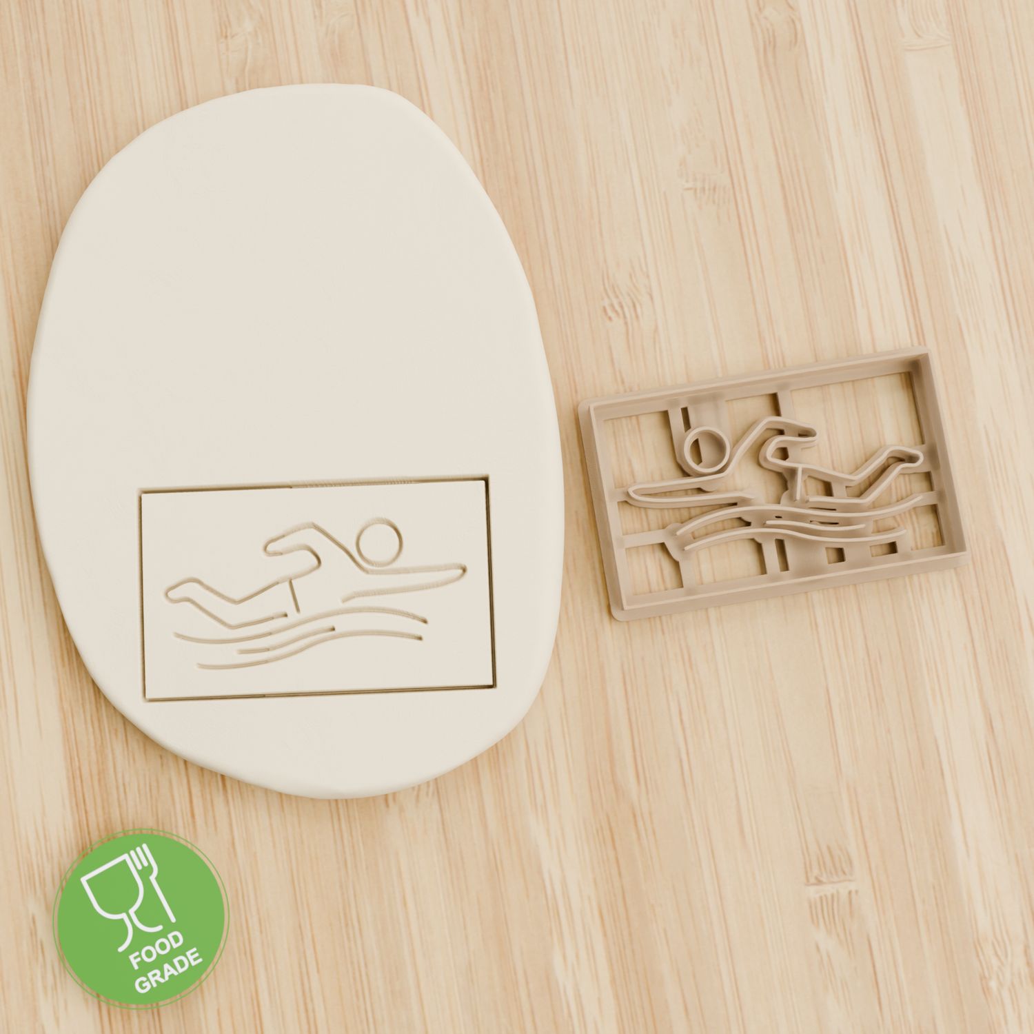 Keksstempel/Ausstechform Schwimmsymbol ca.8cm Keksstempel/Ausstechform Schwimmsymbol ca.8cm