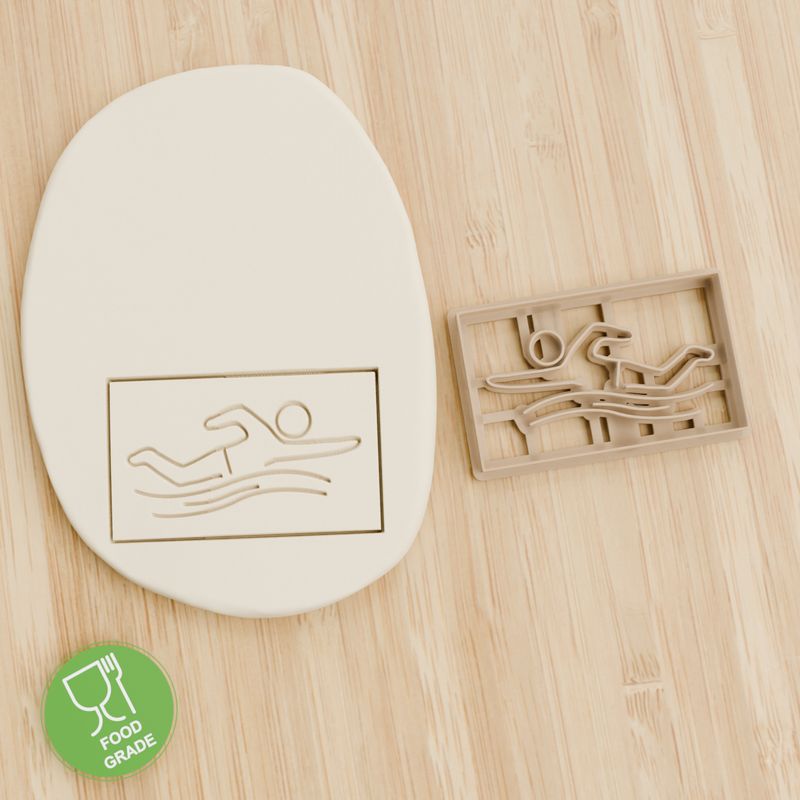 Keksstempel/Ausstechform Schwimmsymbol ca.8cm Keksstempel/Ausstechform Schwimmsymbol ca.8cm
