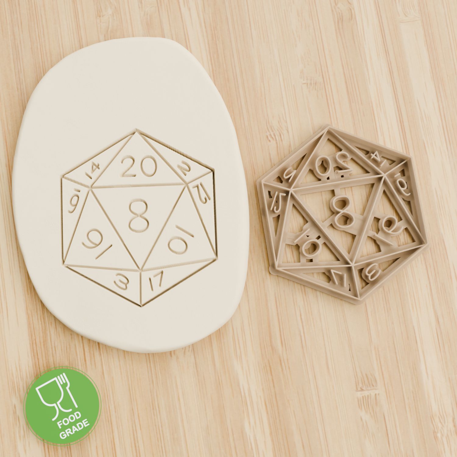 RPG Würfel Plätzchen Ausstechform Keksausstecher Fondant ca.8cm