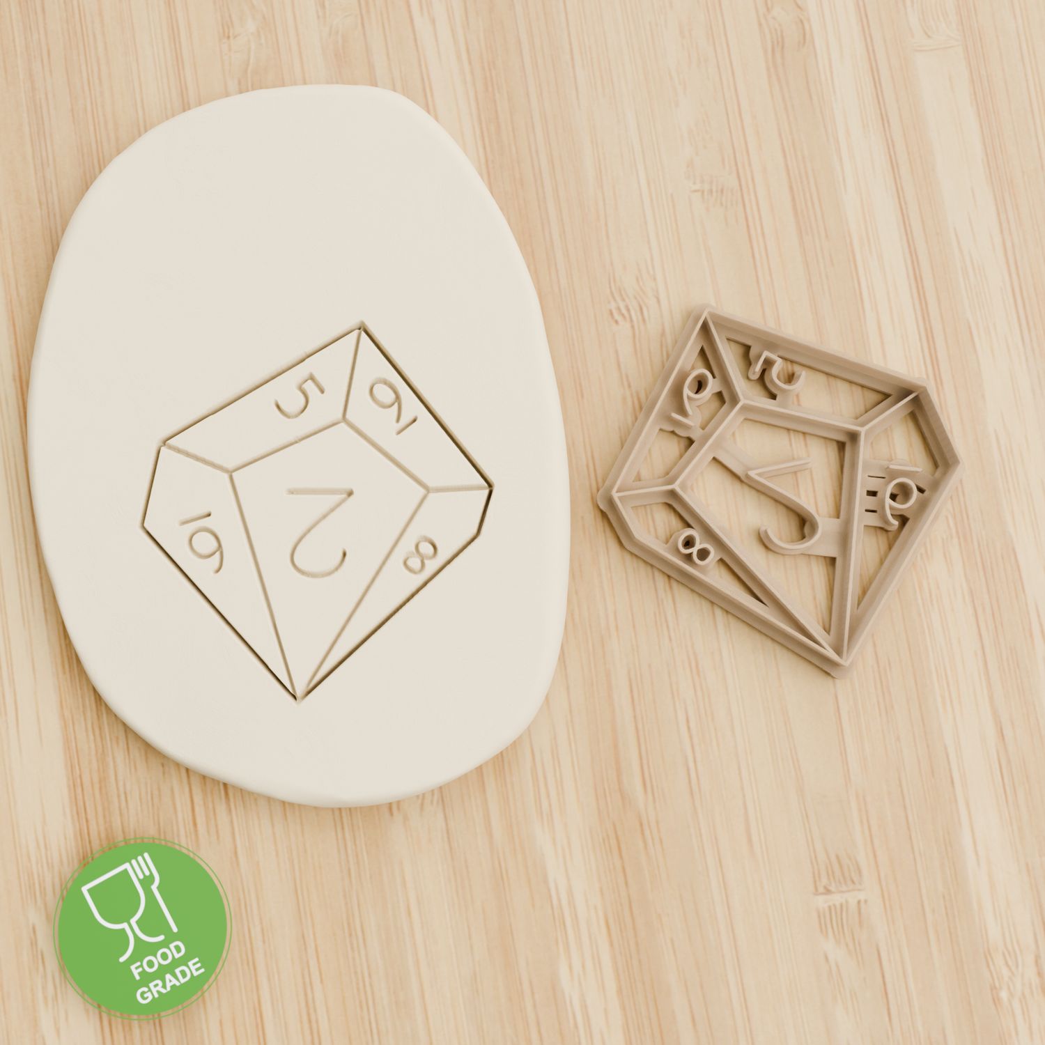 RPG Würfel 2 Plätzchen Ausstechform Keksausstecher Fondant ca.8cm