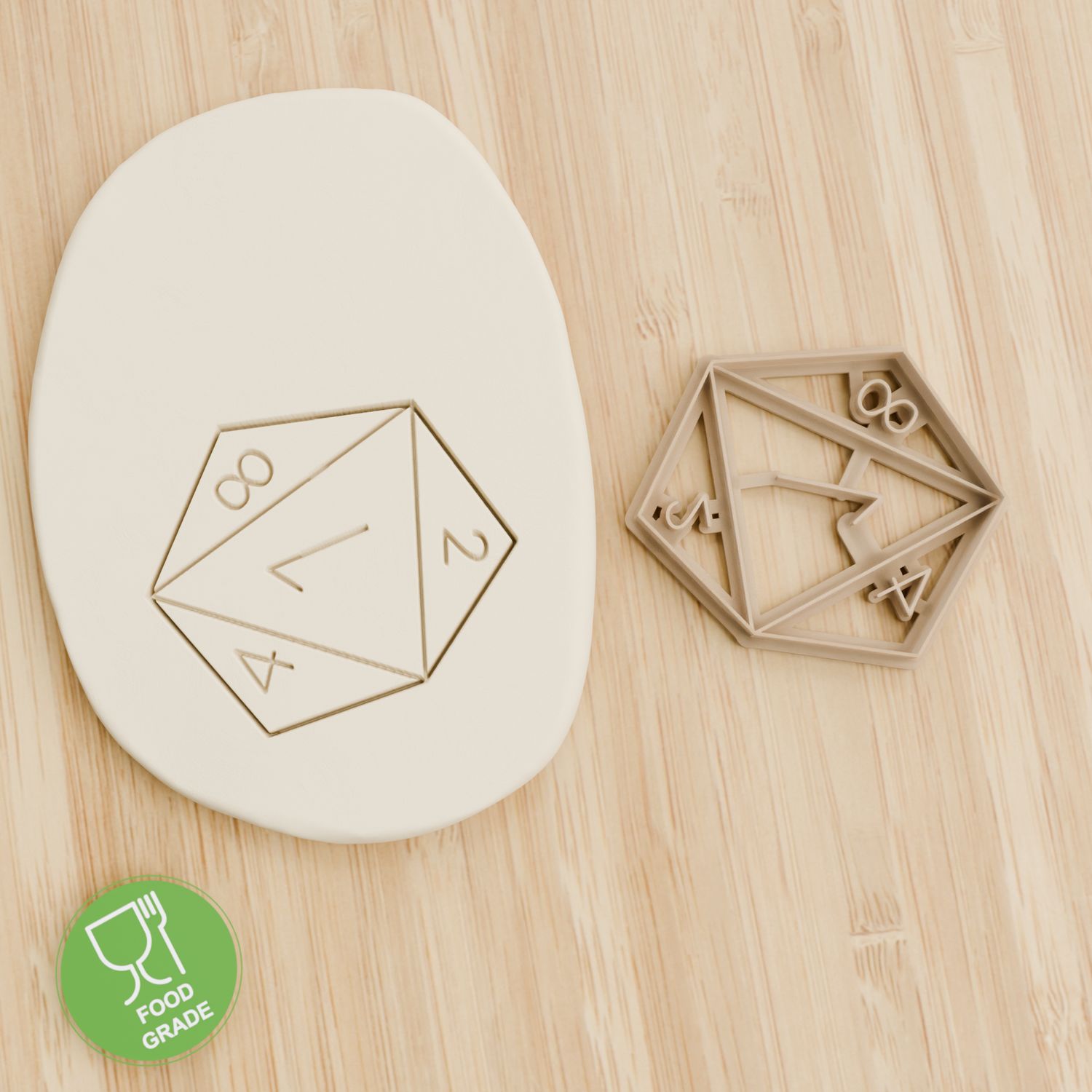 RPG Würfel 4 Plätzchen Ausstechform Keksausstecher Fondant ca.8cm