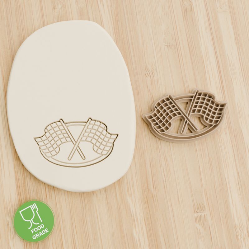 Keksstempel/Ausstechform Formula 1 Flag ca.8cm Keksstempel/Ausstechform Formula 1 Flag ca.8cm