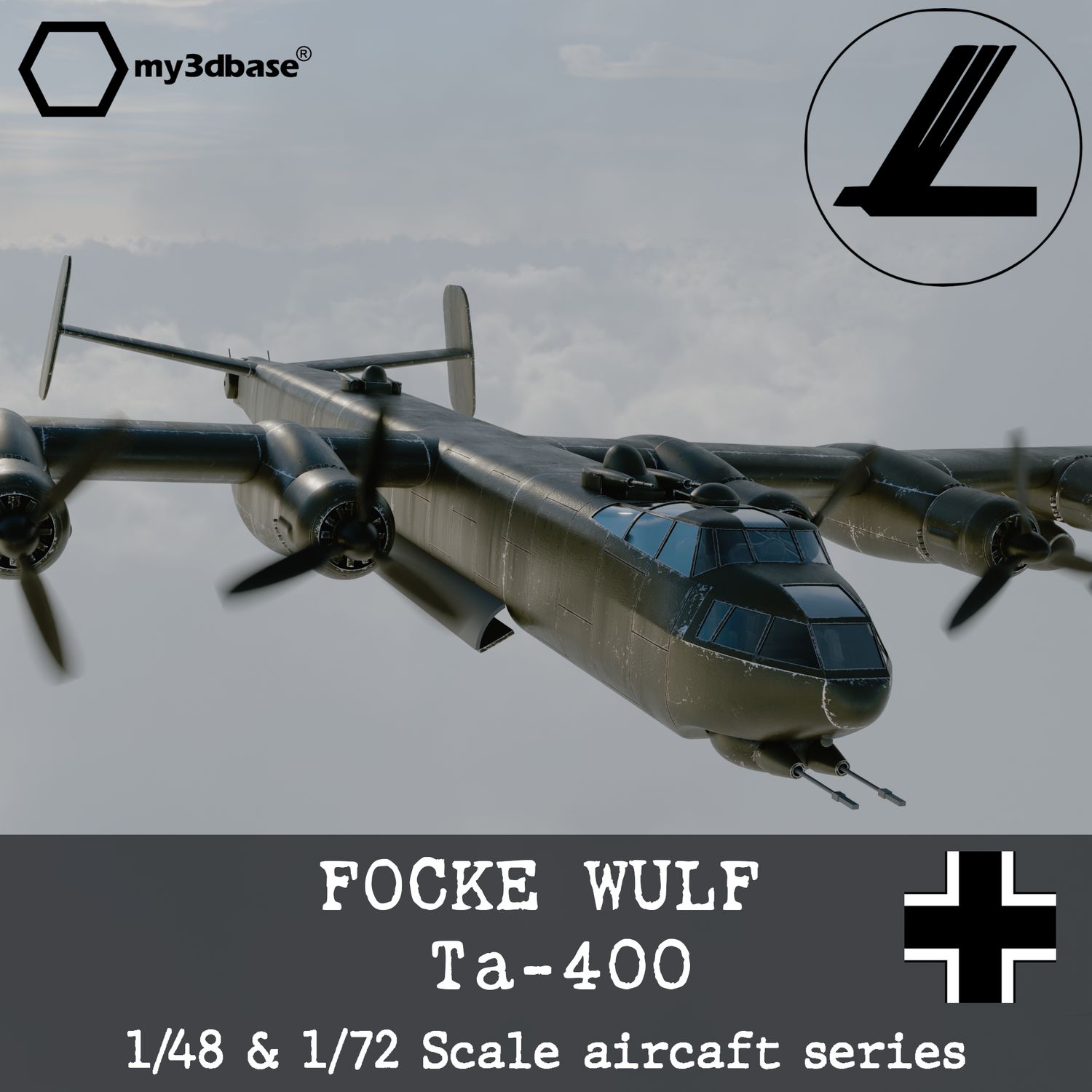 Focke Wulf Ta 400 (2 versions) 1:48 oder 1:72 Bausatz - model kit 3d printed