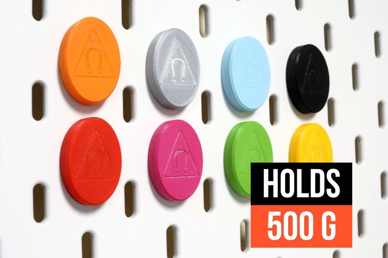 Strong skadis magnet for Ikea pegboards (holds approx. 500g)