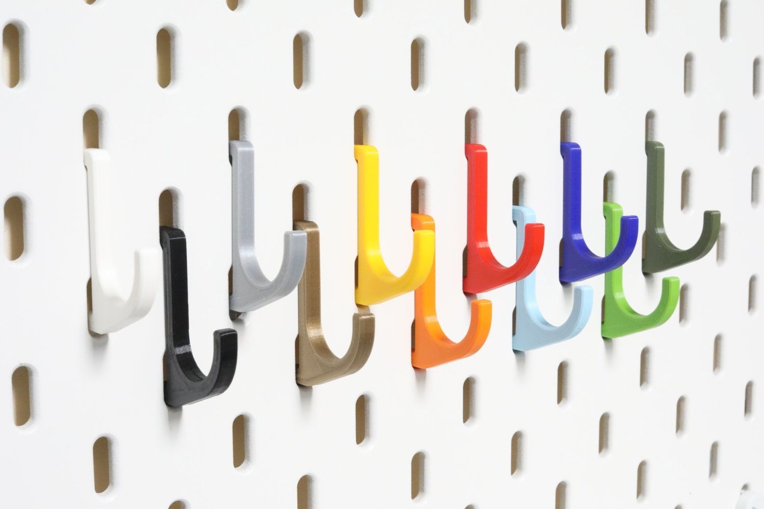 Tiny hook (5 pcs set) for skadis for two slots for Ikea pegboards Tiny hook (5 pcs set) for skadis for two slots for Ikea pegboards