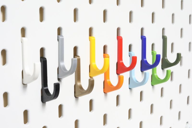 Tiny hook (5 pcs set) for skadis for two slots for Ikea pegboards