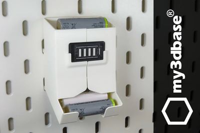 AA/AAA battery storage for skadis for one slot for Ikea pegboards AA/AAA battery storage for skadis for one slot for Ikea pegboards