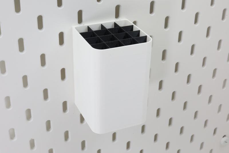 Drawer storage box for skadis for one slot for Ikea pegboards