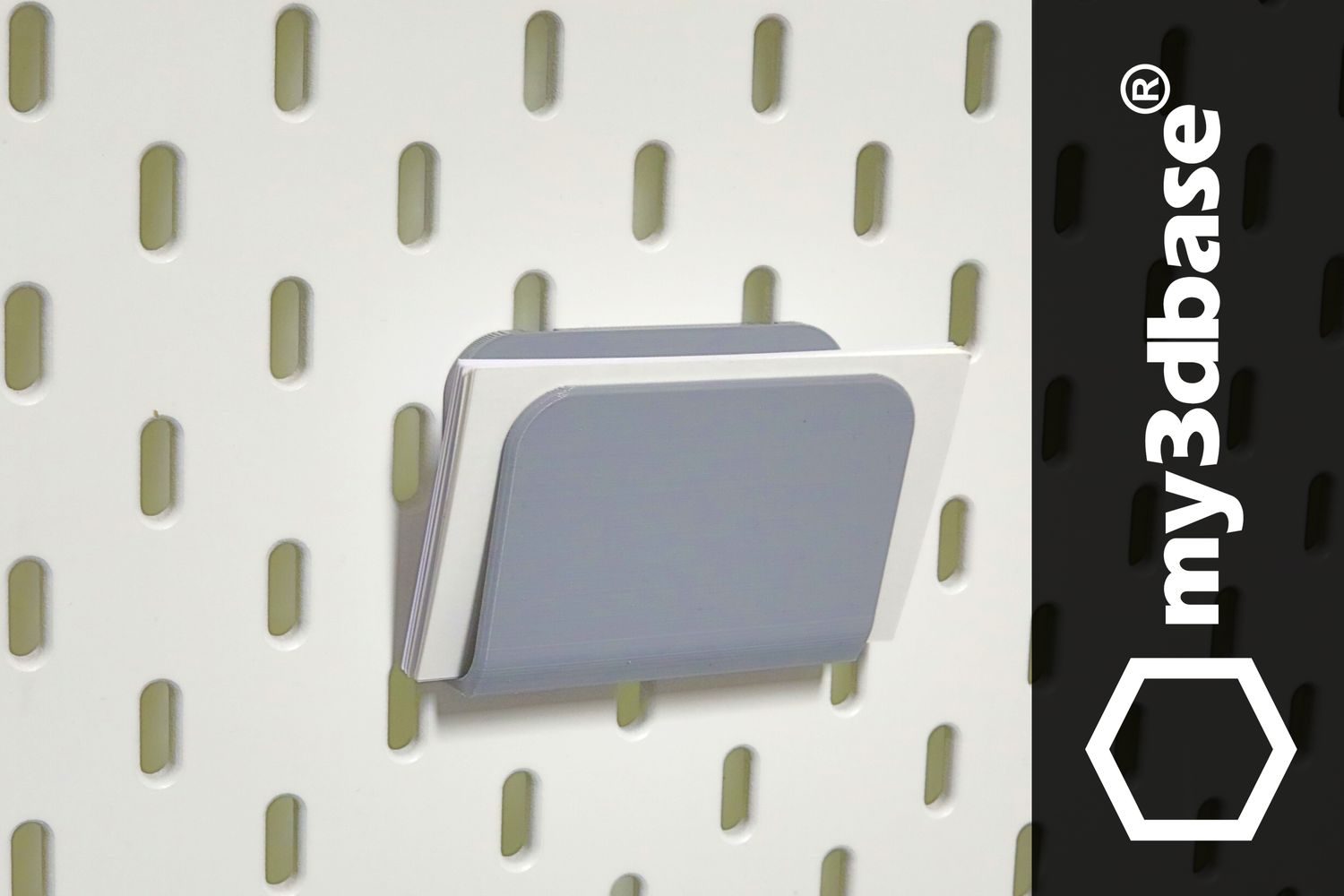 Card holder for skadis for one slot for Ikea pegboards Card holder for skadis for one slot for Ikea pegboards