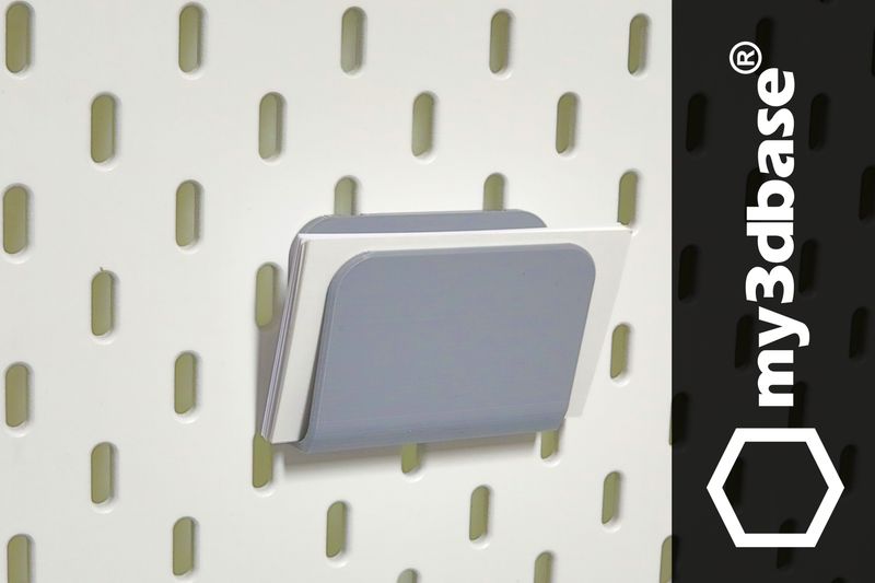 Card holder for skadis for one slot for Ikea pegboards