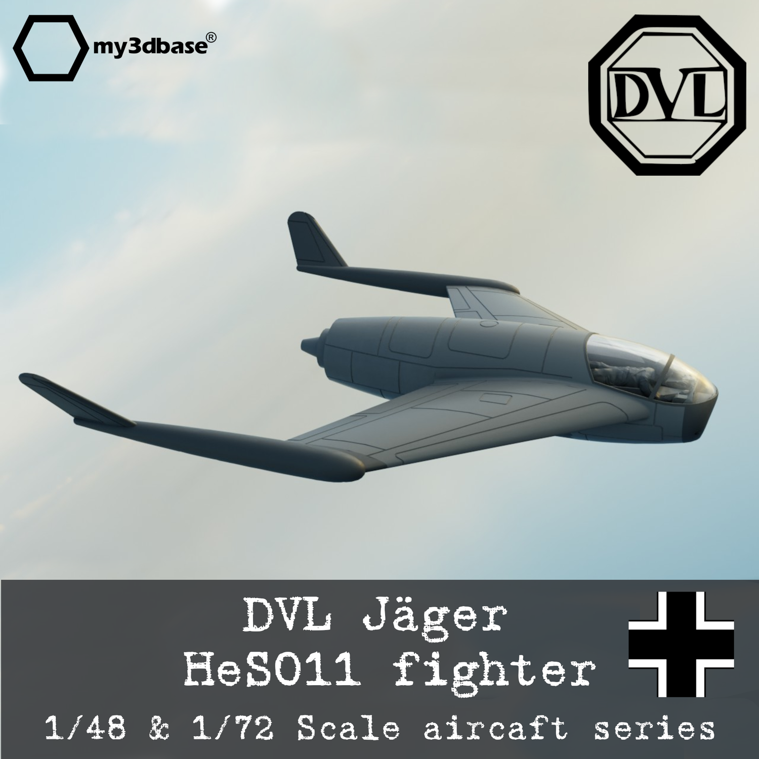 DVL 'Jäger' with HeS011 model kit scale 1:48 or 1:72. DVL 'Jäger' with HeS011 model kit scale 1:48 or 1:72.