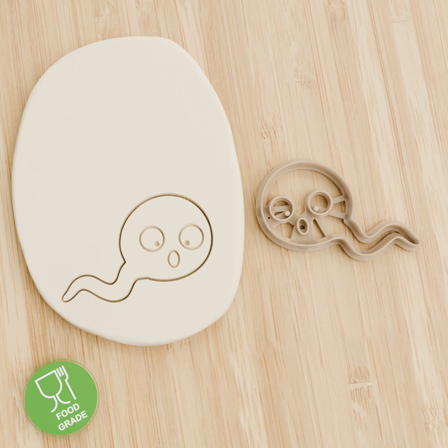 Sperm Keksausstecher Plätzchen und Fondant ca.8cm Sperm Keksausstecher Plätzchen und Fondant ca.8cm