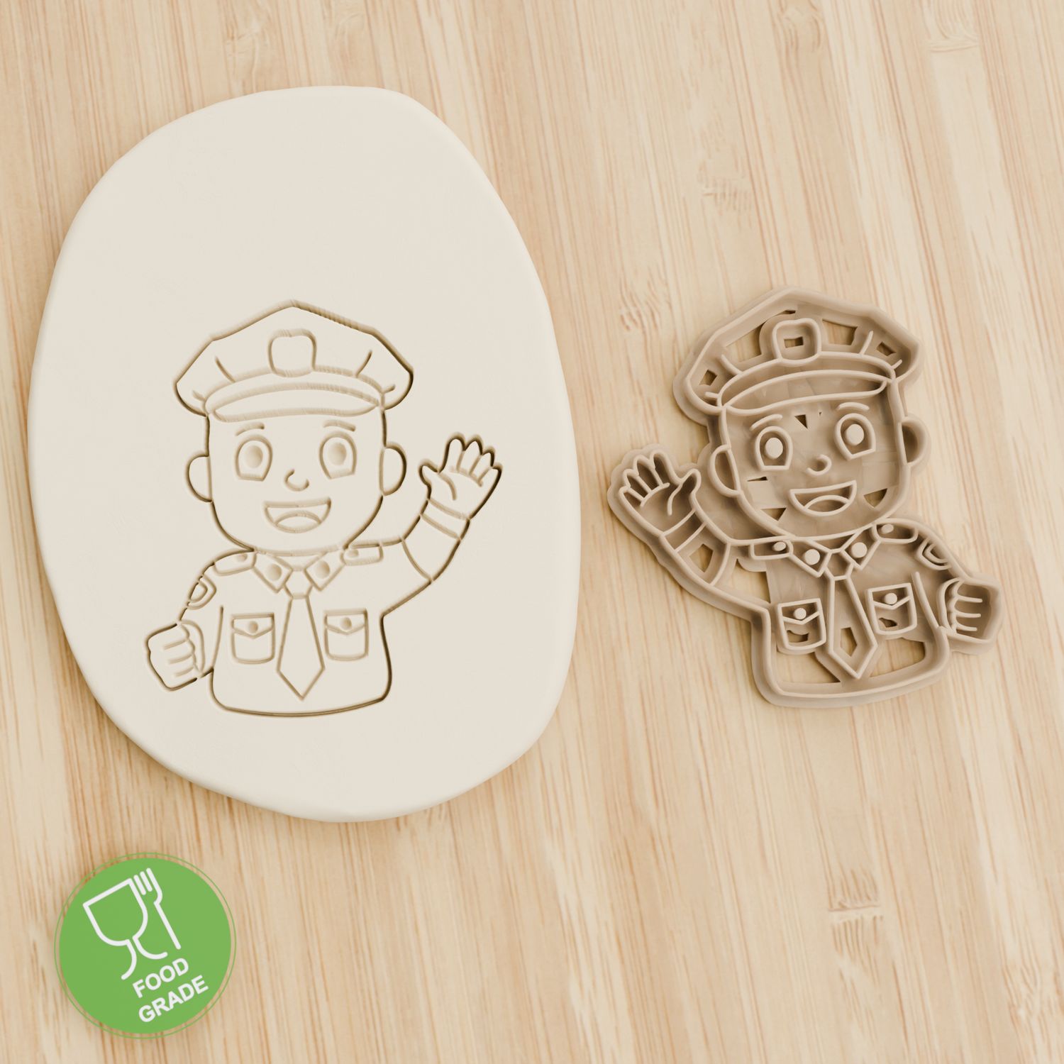 Policeman Keksausstecher Plätzchen und Fondant ca.8cm Policeman Keksausstecher Plätzchen und Fondant ca.8cm