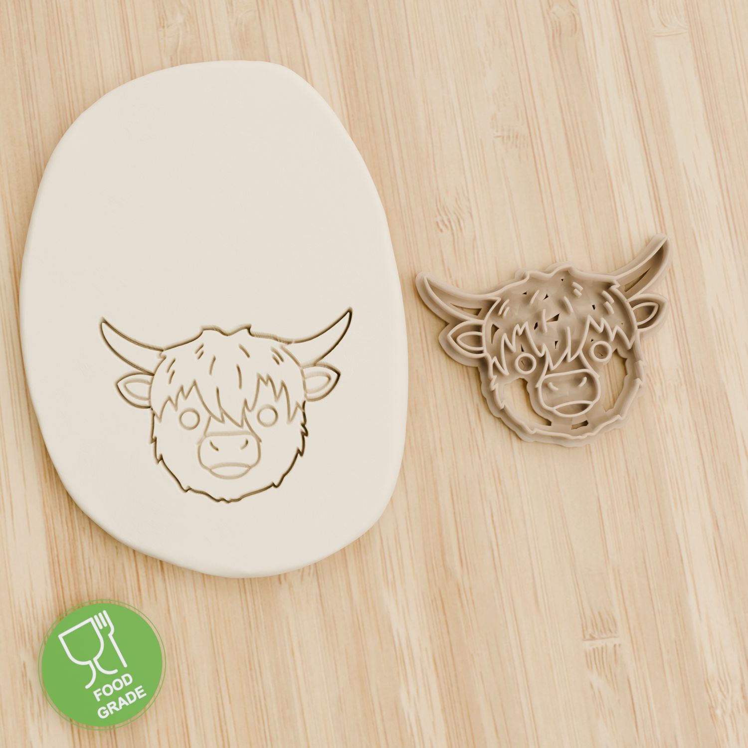 Schottisches Hochlandrind Kopf Keksausstecher Plätzchen und Fondant ca.8cm Schottisches Hochlandrind Kopf Keksausstecher Plätzchen und Fondant ca.8cm