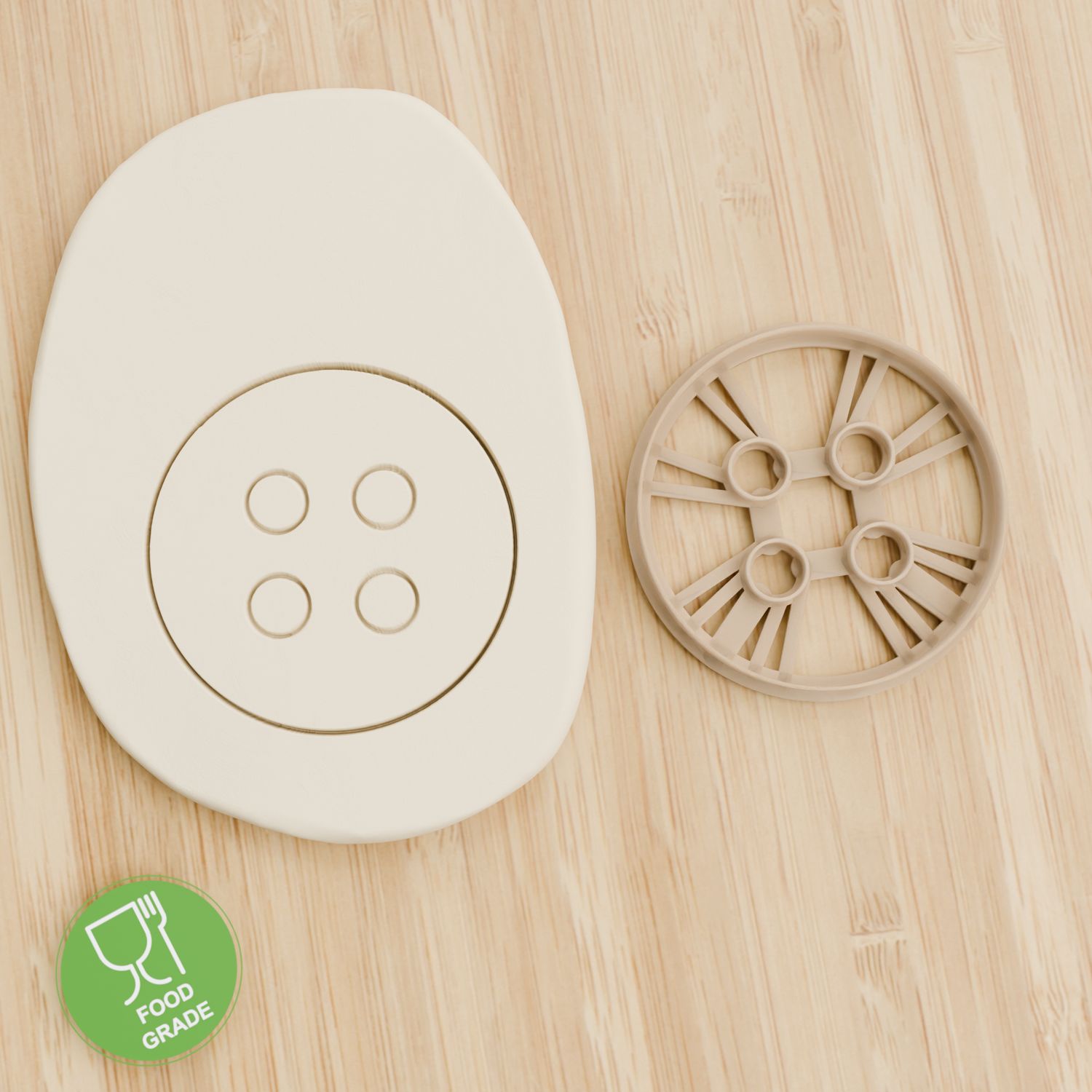 Button Plätzchen Ausstechform Keksausstecher Fondant ca.8cm Button Plätzchen Ausstechform Keksausstecher Fondant ca.8cm