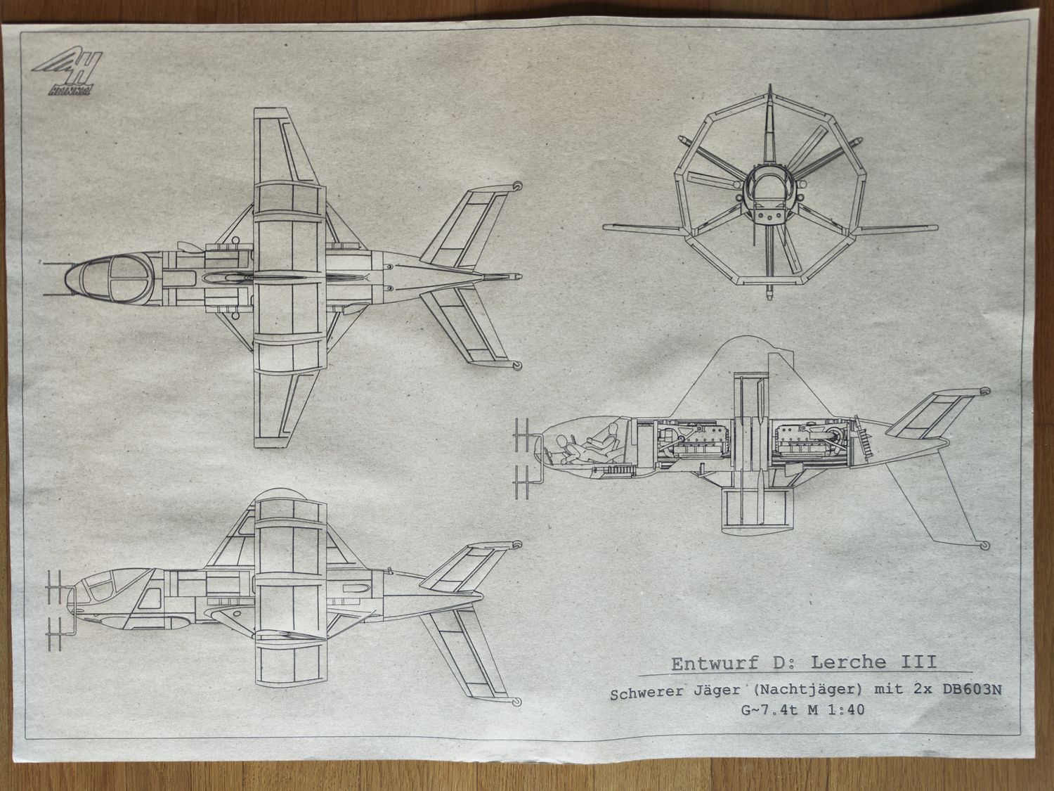 A2 Poster Heinkel Lerche III