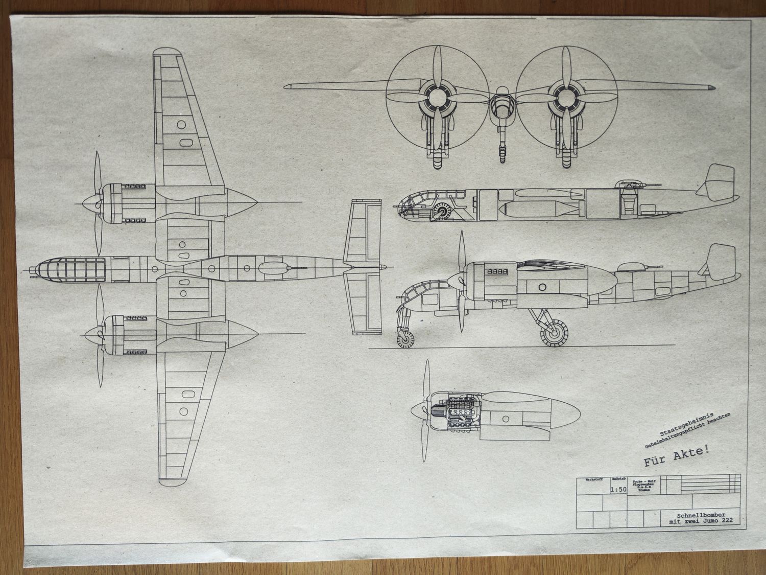 A2 Poster Focke Wulf Schnellbomber