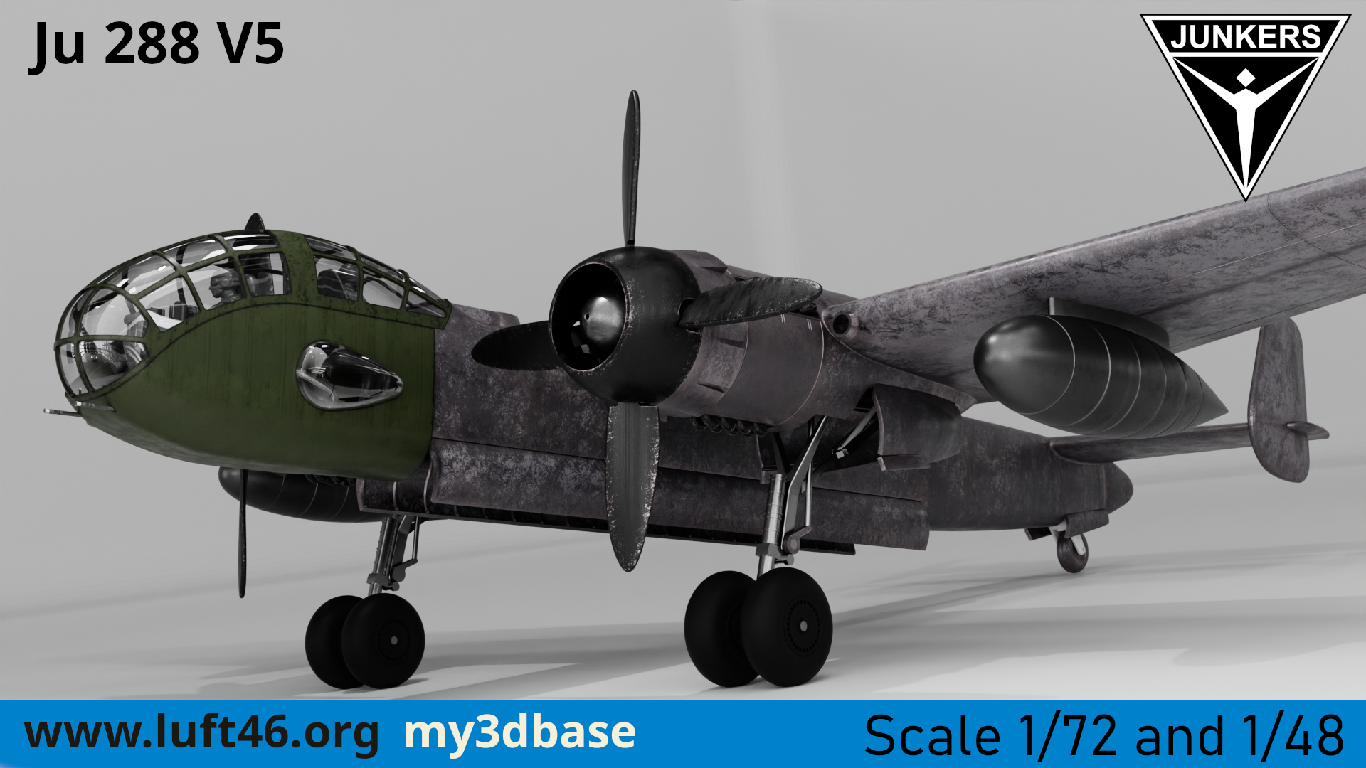 Junkers 288 A with V5 type 'Tunnelhaube' Scale: 1:48 / 1:72