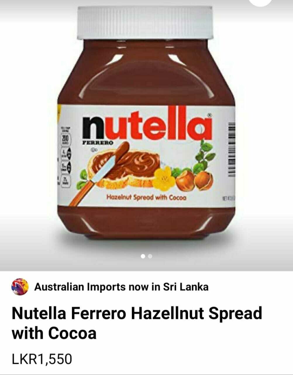 Nutella Ferrero Hazellnut spread