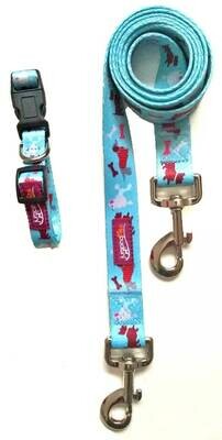 Patterned Leash and collar