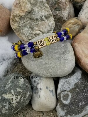 UMS-1007 
University of Michigan Brass Bracelet