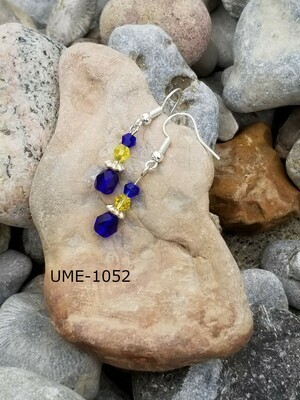 UME-1052
University of Michigan- Blue faceted with yellow crystals