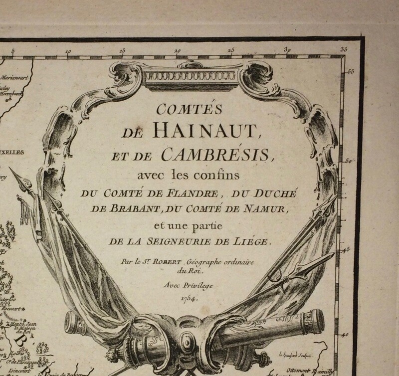 1755 Map of Central Belguim  by DeVaugondy