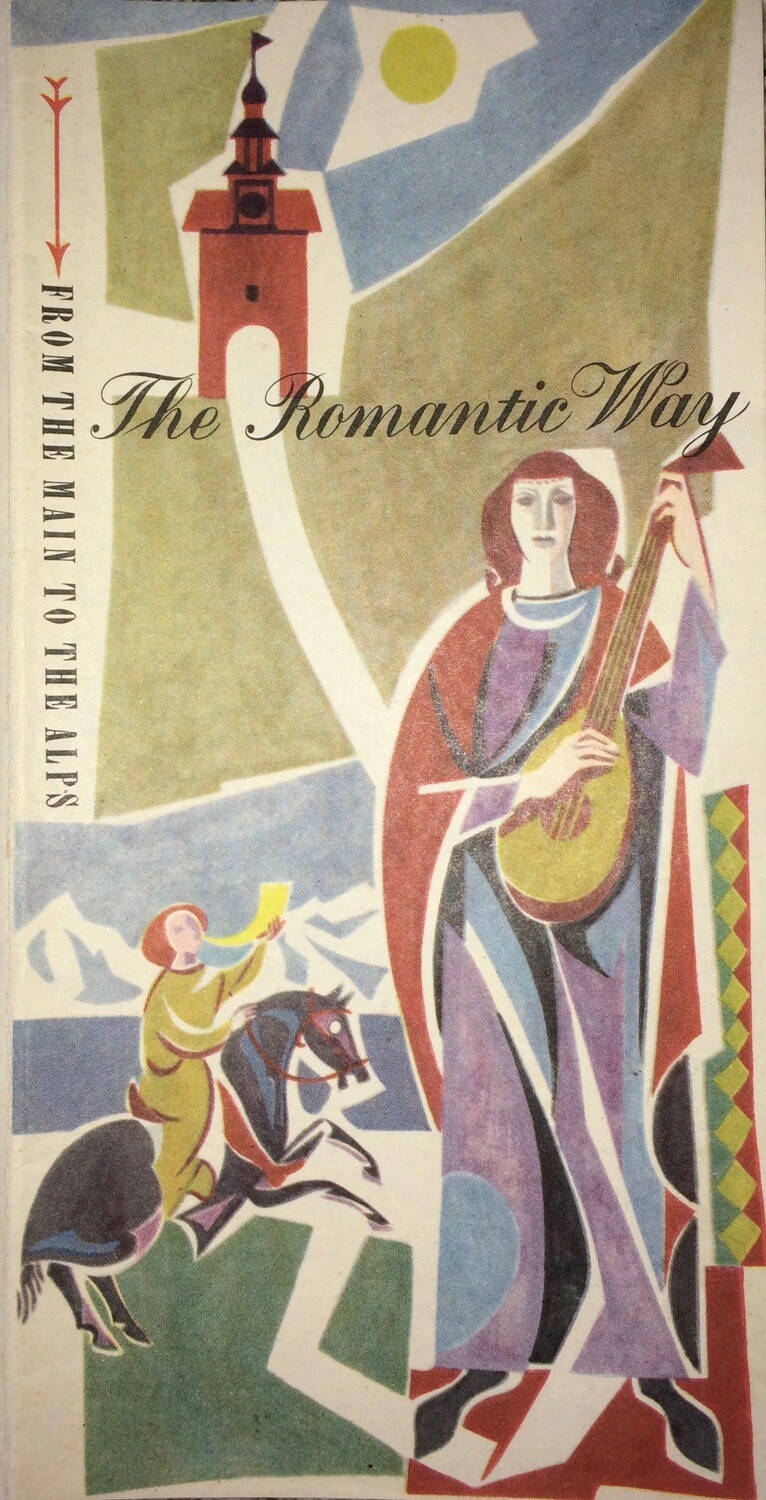 1960 Illustrated River Route from The Main to the Alps