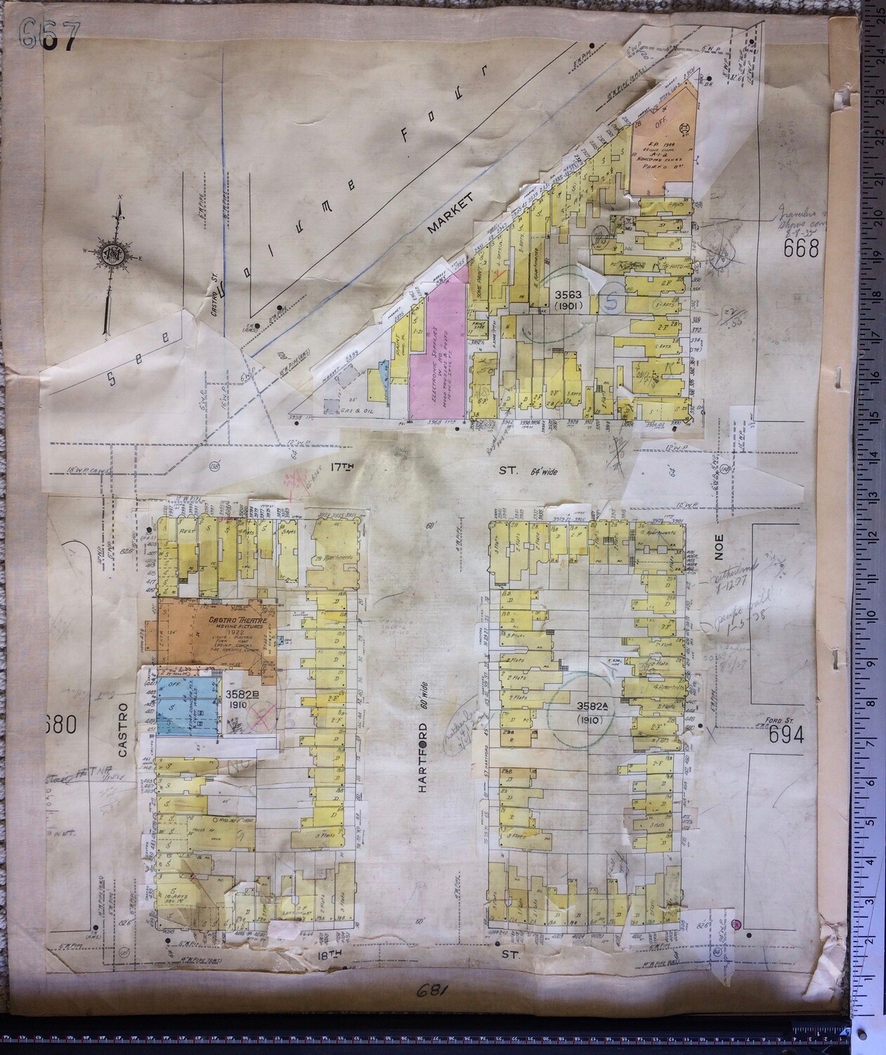 1948 Sanborn Map of San Francisco -Castro St