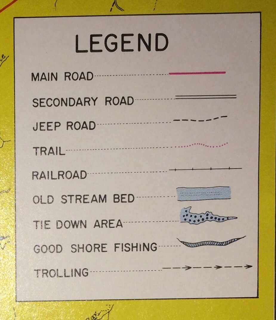 1960 Lake Oroville Weekend Wide World Outdoor Sports Maps