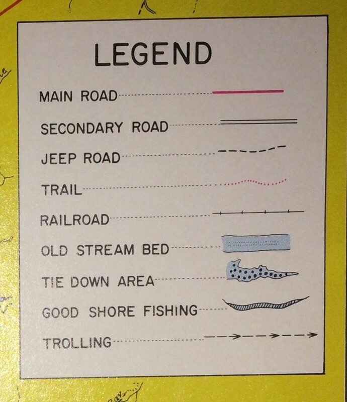 1960 Lake Oroville Weekend Wide World Outdoor Sports Maps