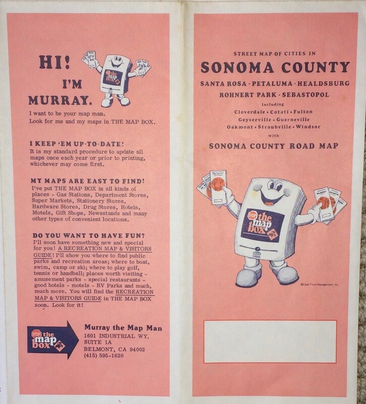 1978 Sonoma Co/ Santa Rosa, Ca by Murray Maps