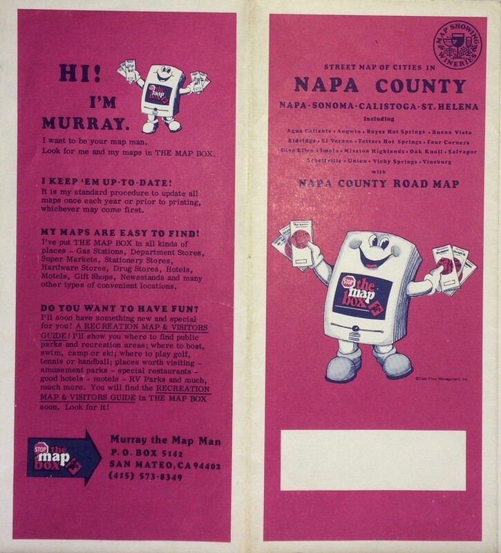 1977 Napa City and county by N. American Maps in Offset Lithography