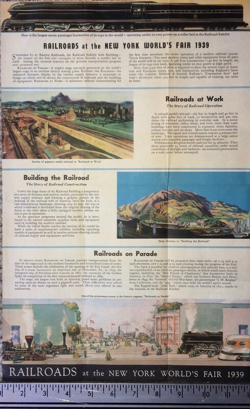 1964 RRs NY Worlds Fair E. RR Pres Conf Chromolith