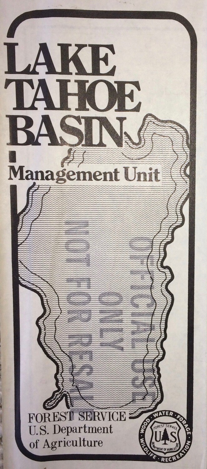 1976 Lake Tahoe Basin Management map
