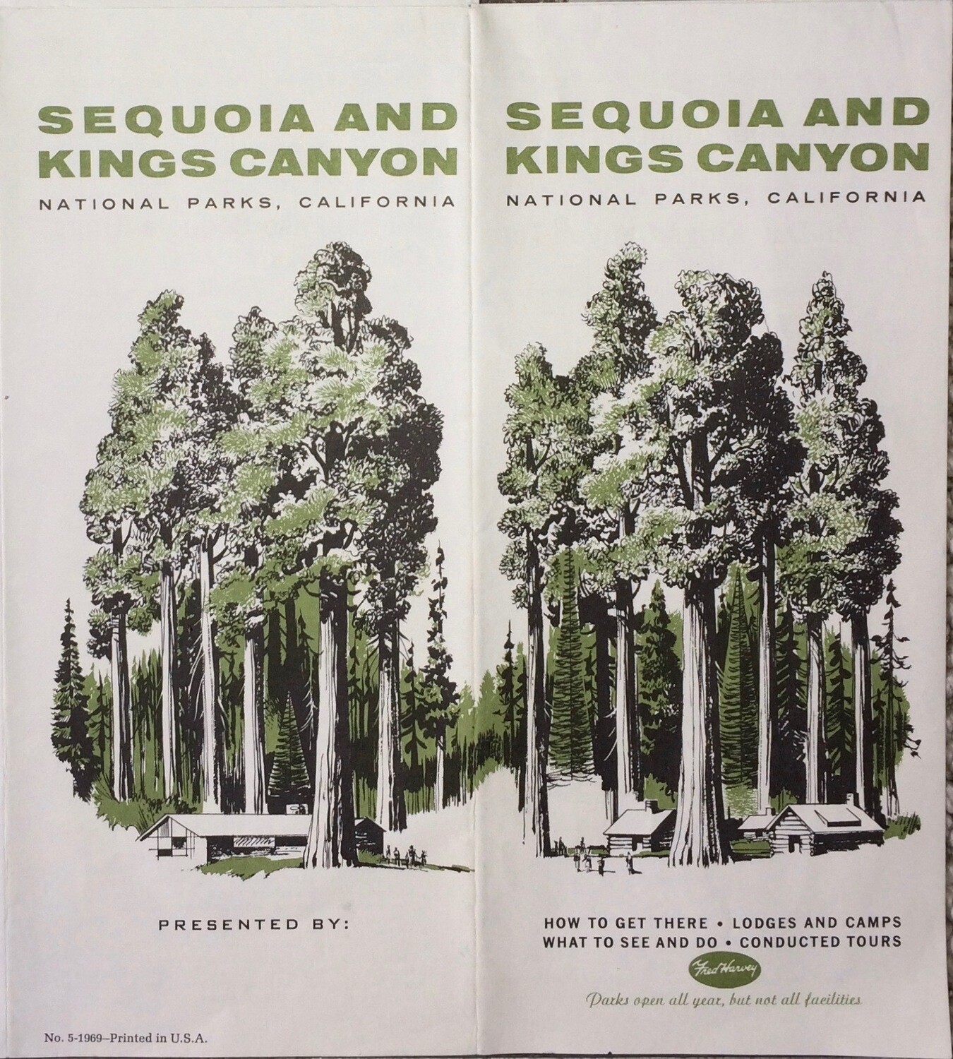 1969 Sequoia And Kings Canyon National parks Pamphlet