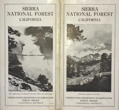 1925 Sierra National Forest by the US Dept of Agriculture in Offset Lithography