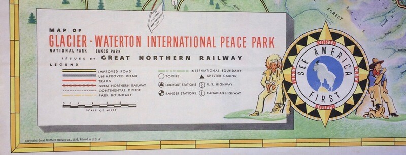 1939 Glacier-Waterton Int'l Peace Park