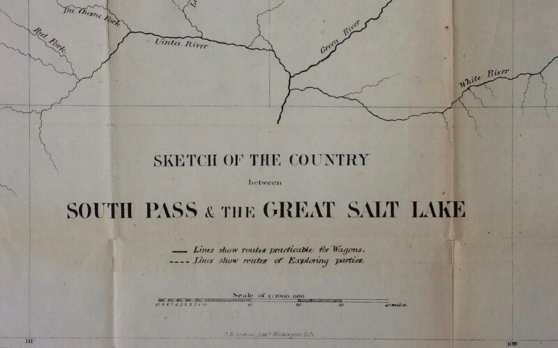 1855 Sketch of the Country Between S Pass &amp; G.Salt Lake