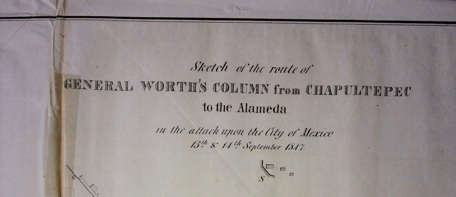 1847 Route of Gen Worth&#39;s Attack Mexico City by PS Duval